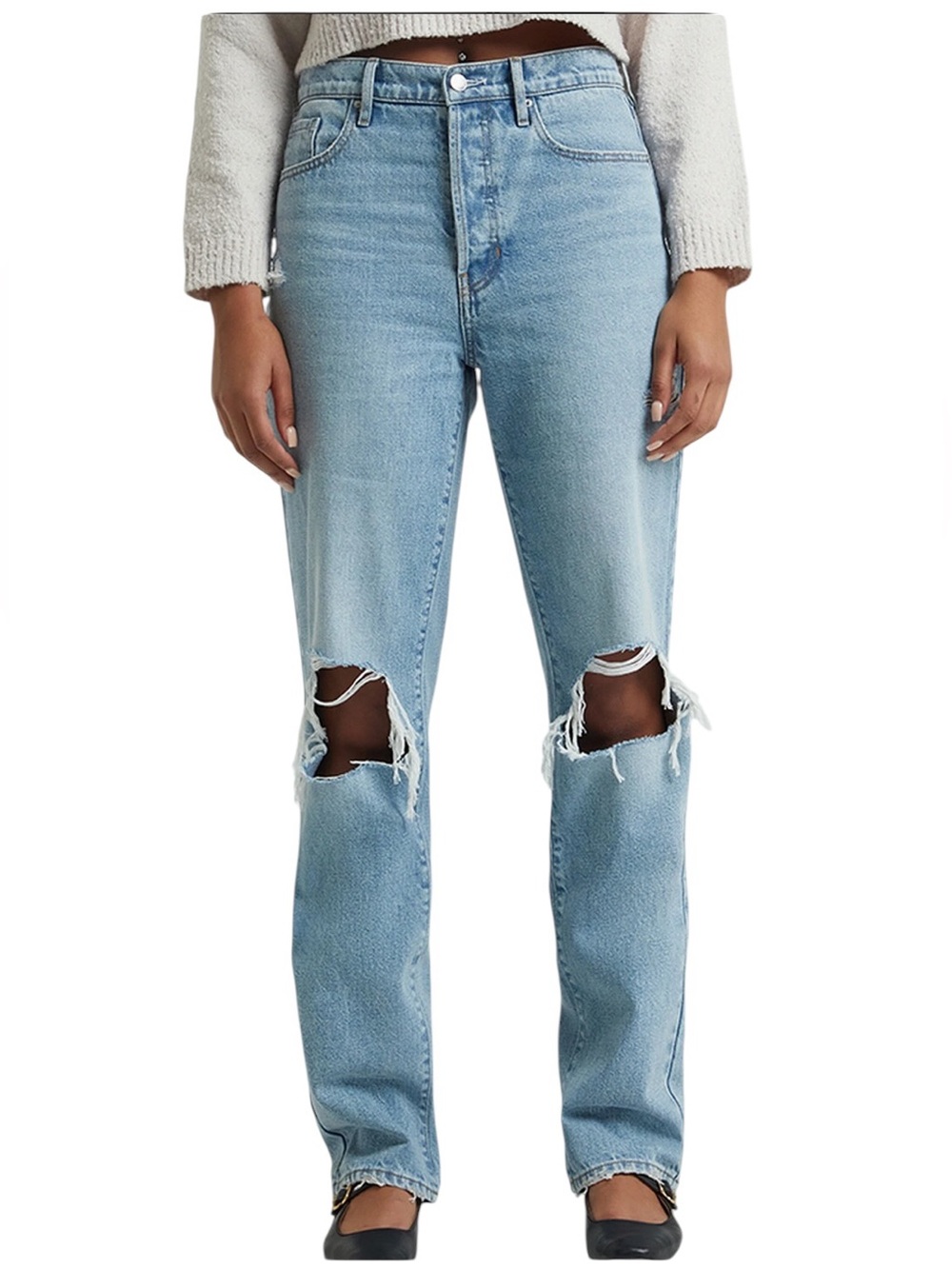 EUC PacSun Dad Jeans Women’s 24 Light Wash Distressed High Rise Denim Y2K